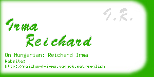 irma reichard business card